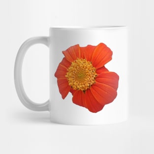 Red Sunflower Yellow and Green Close Up Mug